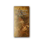 NEW! Litany for Holy Souls in Purgatory  - Prayer Card / 3" x 6" folded — front