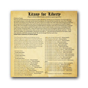 NEW! Litany for Liberty  - Prayer Card / 3" x 6" folded — inside