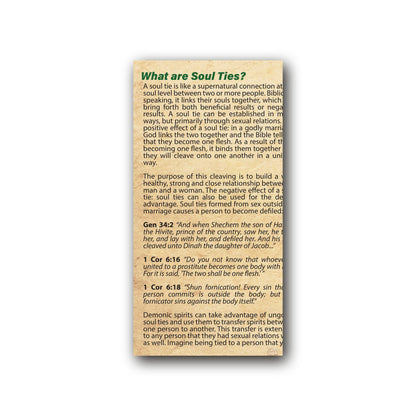 NEW! Renunciation of Spirits and Soul Ties - Prayer Card / 3" x 6" folded — back