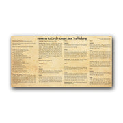 Novena to End Human Sex Trafficking - Prayer Card / 3" x 6" folded — inside