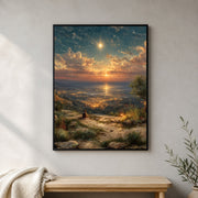 Prayer Above the Holy City Catholic Art Print 1