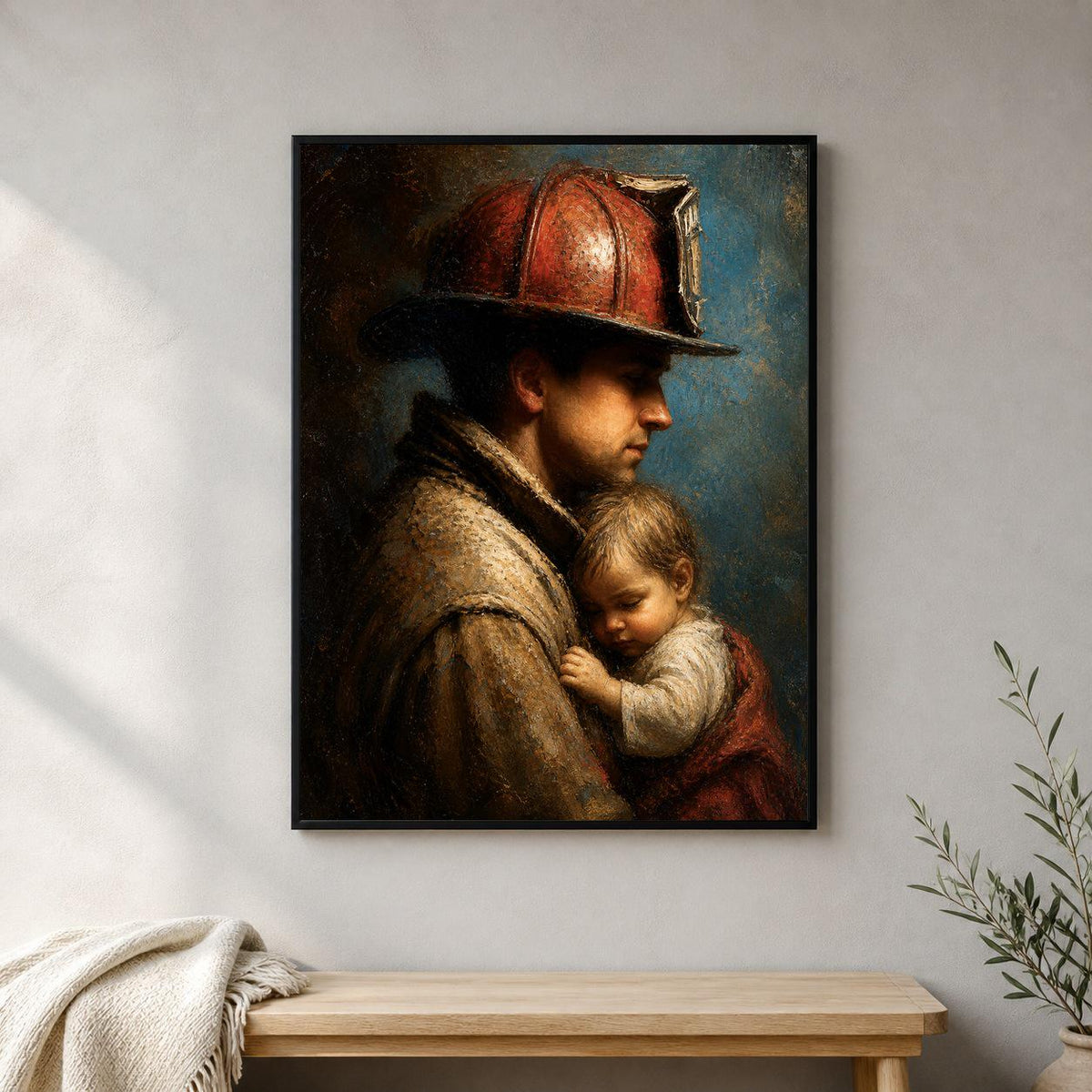 Prayer for Firefighters Catholic art print
