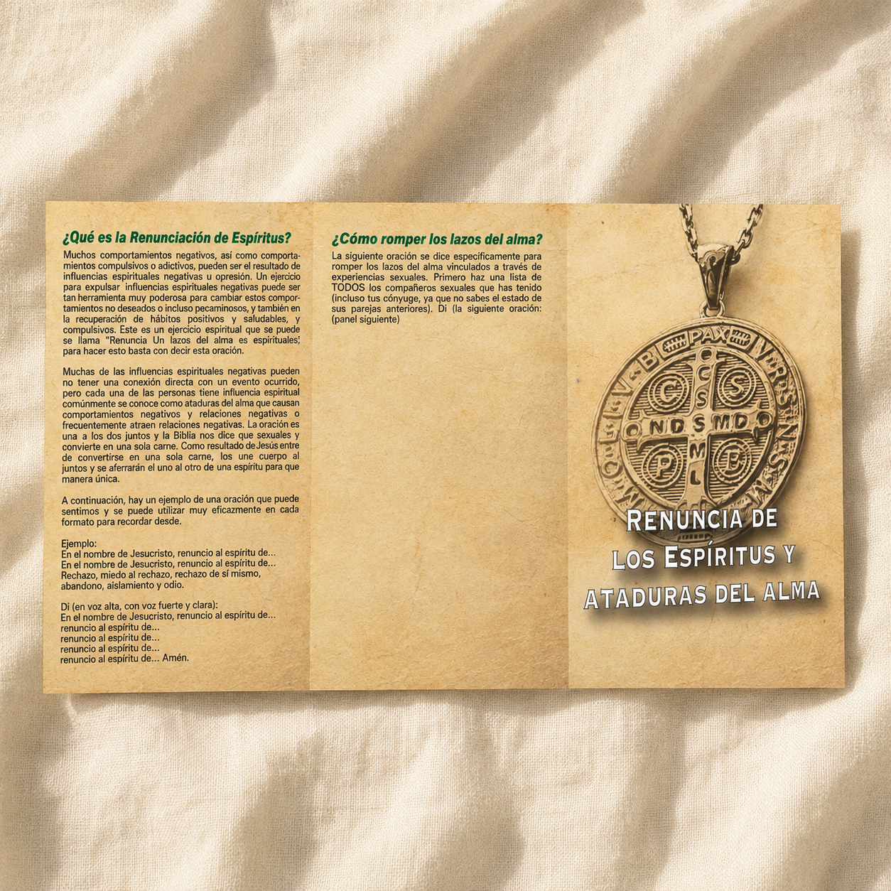 Renunciation Prayers and Breaking Soul Ties Spanish open exterior including front cover