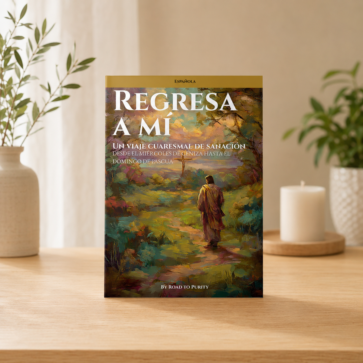 Return to Me: Lenten Prayer Guide — Spanish Wholesale — upright book mockup