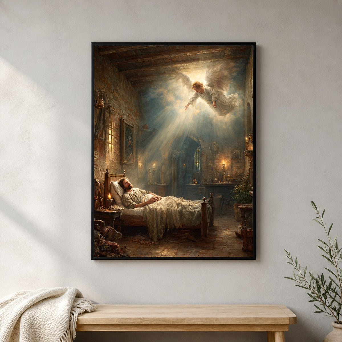 Saint Joseph's Dream Catholic Art Print 1