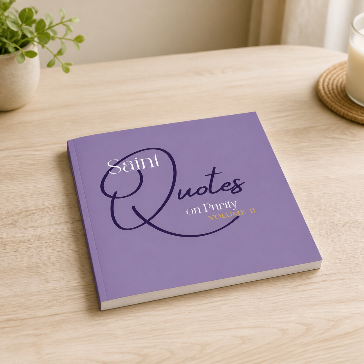 saint-quotes-purity-volume-2 — flat table mockup