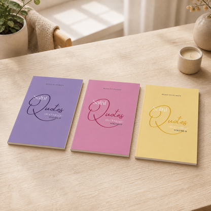 saint-quotes-trio-volume-2 — flat table mockup