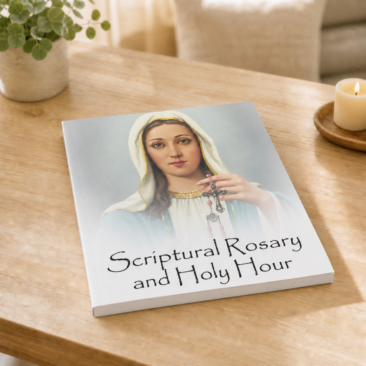 scriptural-rosary — flat table mockup