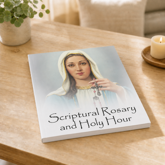 scriptural-rosary — flat table mockup