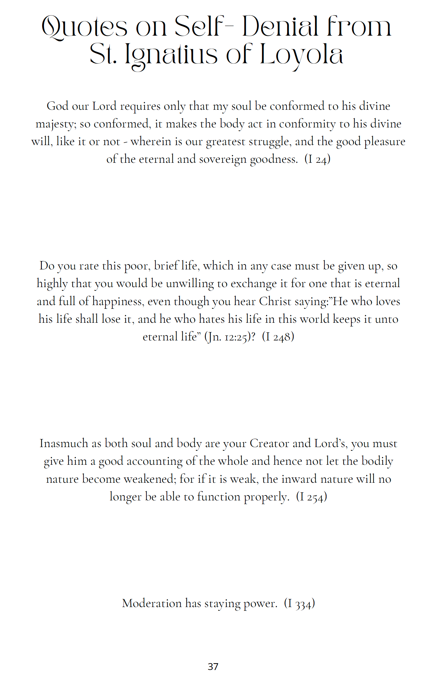 Saint Quotes on Self-Denial Volume 2