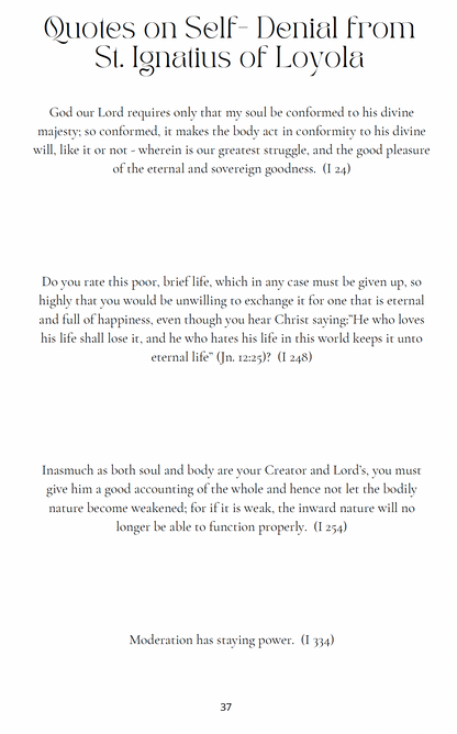 Saint Quotes on Self-Denial Volume 2