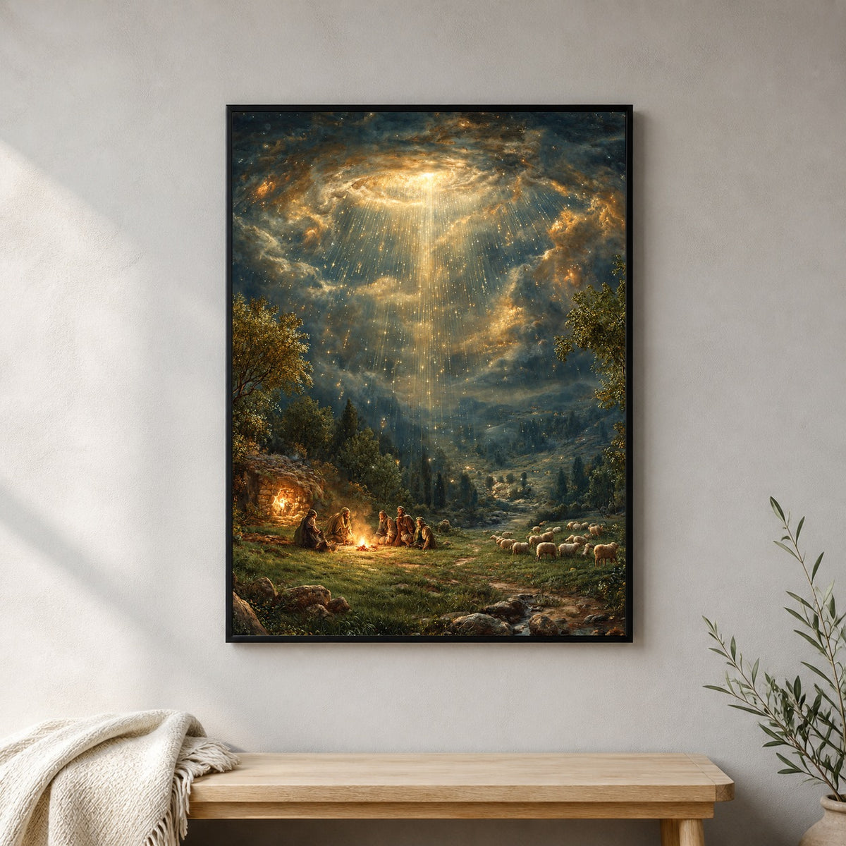 Shepherds Beneath the Heavens Catholic Art Print 1