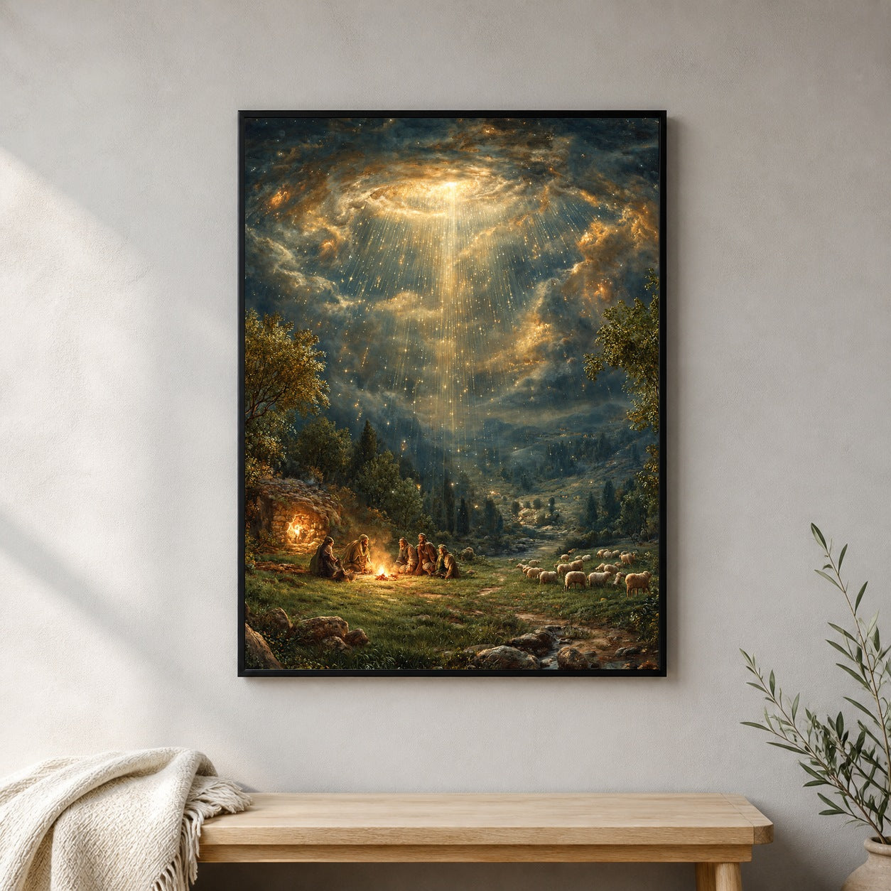 Shepherds Beneath the Heavens Catholic Art Print 1