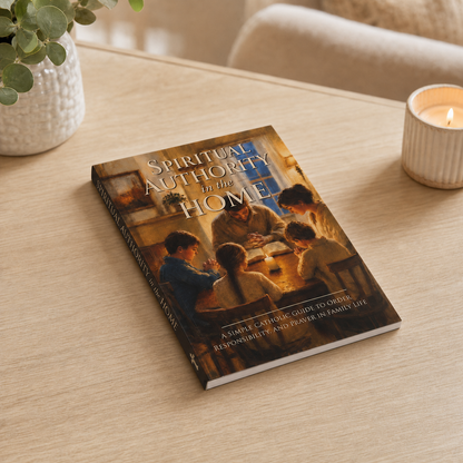 spiritual-authority-home — flat table mockup