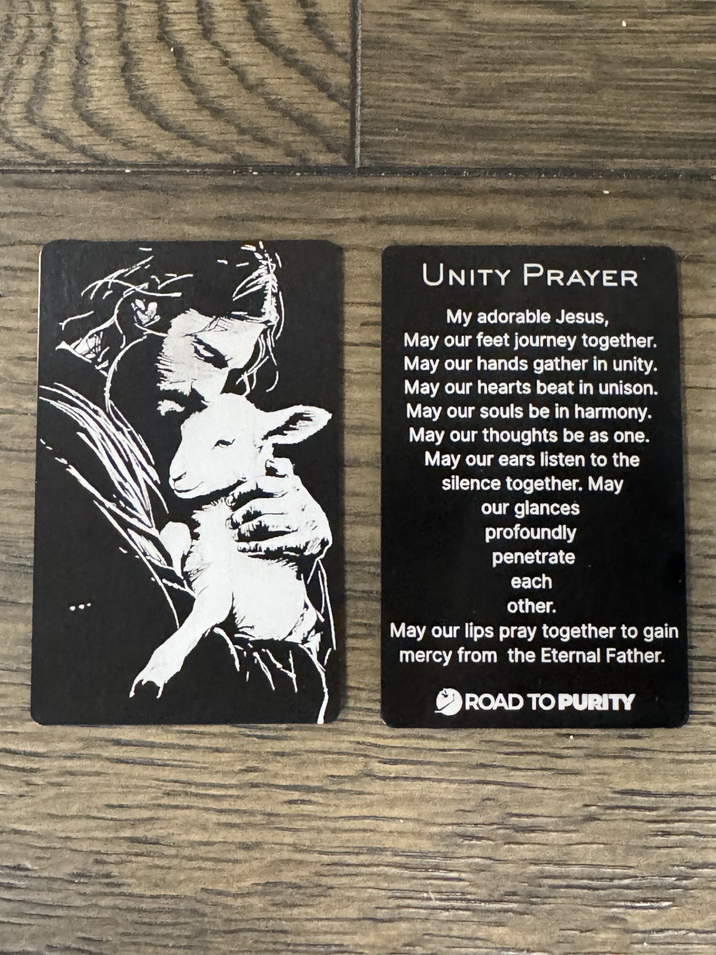 Premium Metal Unity Prayer Holy Card