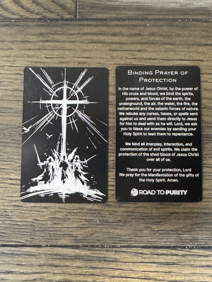Premium Metal Prayer of Protection Holy Card