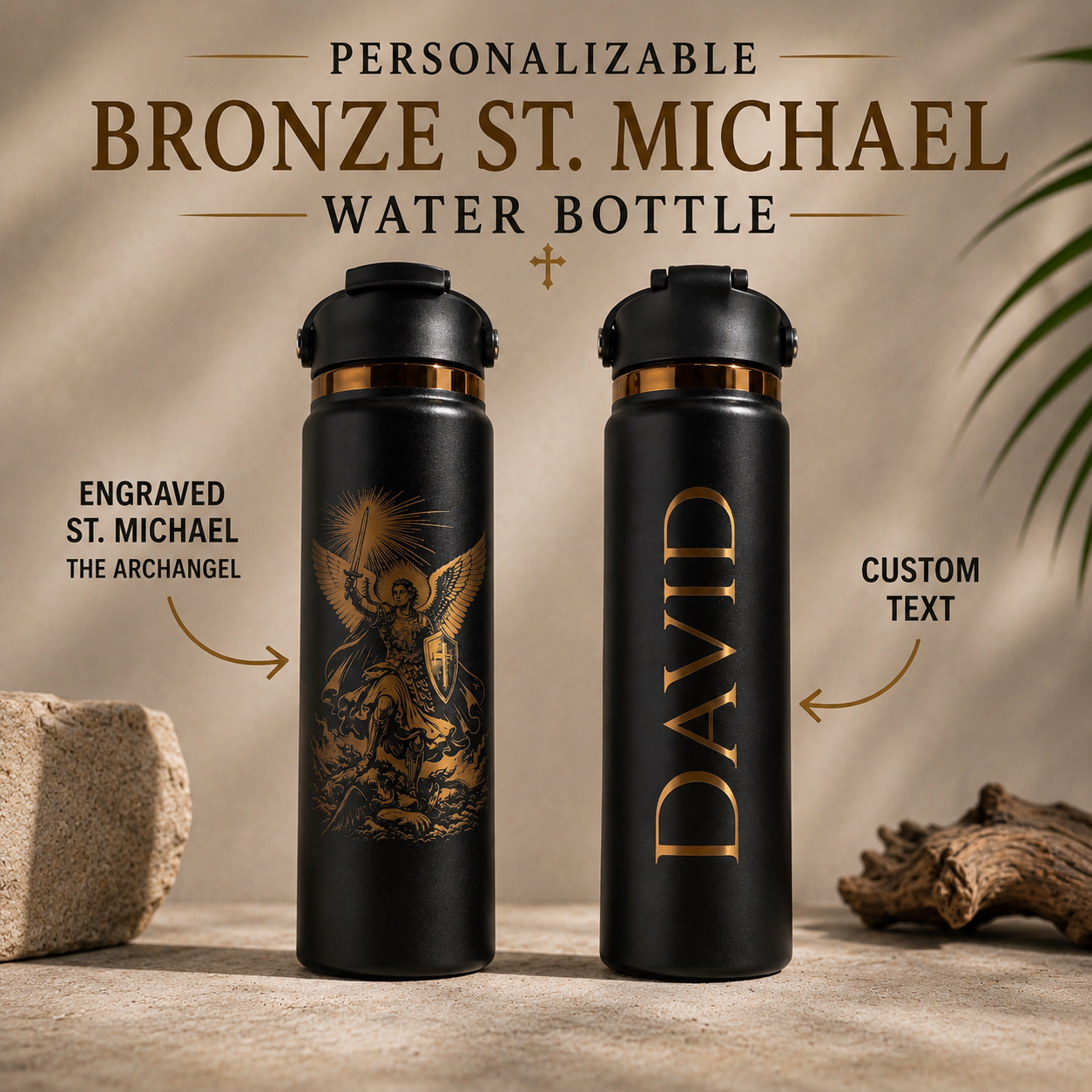 Personalized St Michael Water Bottle