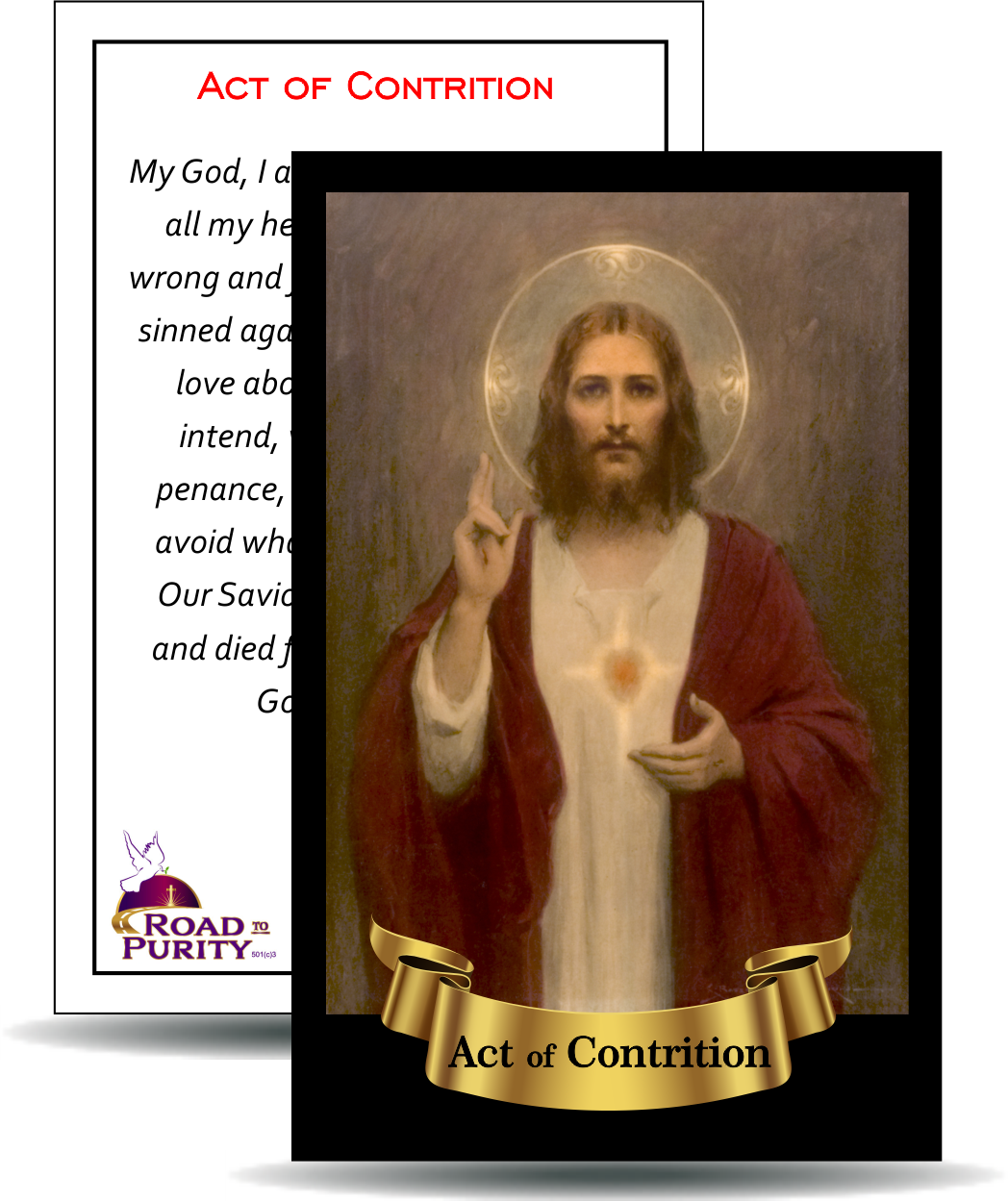 Act of Contrition - Holy Card / 2 1/4"x 3 1/2" (b)