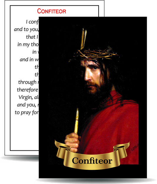 Confiteor - Holy Card / 2 1/4"x 3 1/2" (b)