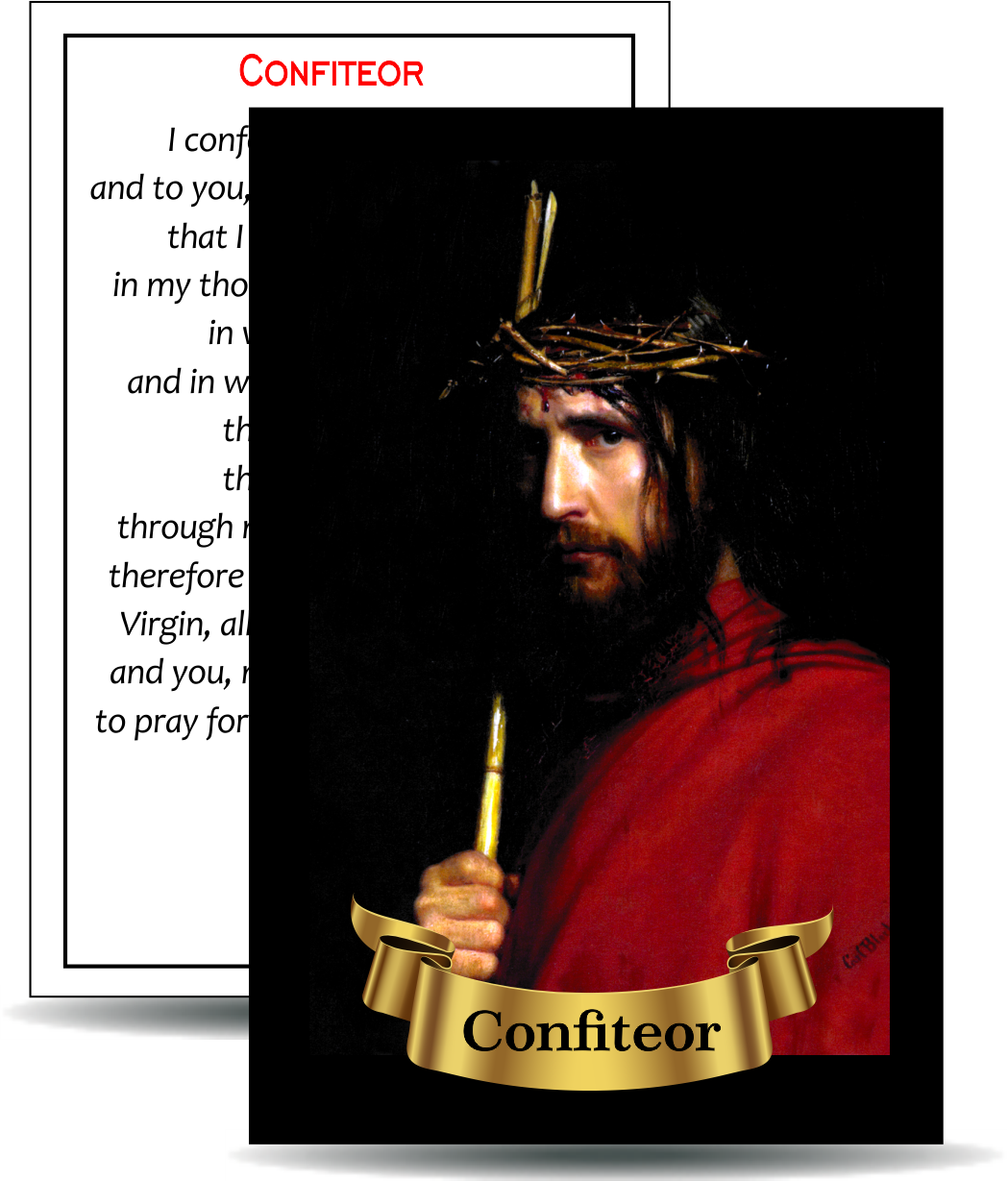 Confiteor - Holy Card / 2 1/4"x 3 1/2" (b)