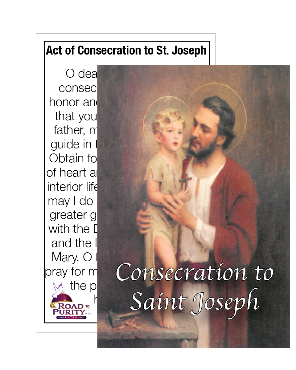 Consecration to St. Joseph - Holy Card  2 1/4"x 3 1/2"