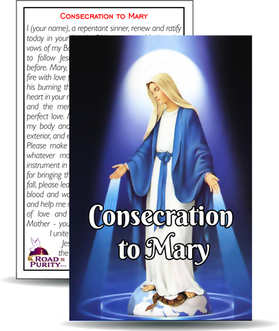Consecration to Mary- Holy Card / 2 1/4"x 3 1/2" (b)