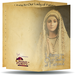 Litany to Our Lady of Fatima  - Prayer Card / 3" x 6" folded