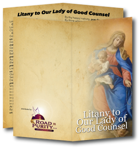 Litany to Our Lady of Good Counsel  - Prayer Card / 3" x 6" folded