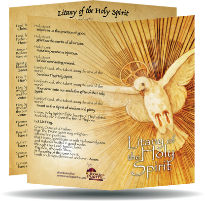 Litany to the Holy Spirit  - Prayer Card / 3" x 6" folded