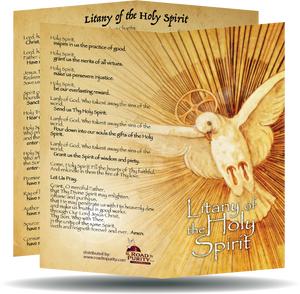 Litany to the Holy Spirit  - Prayer Card / 3" x 6" folded