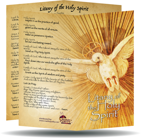 Litany to the Holy Spirit  - Prayer Card / 3" x 6" folded