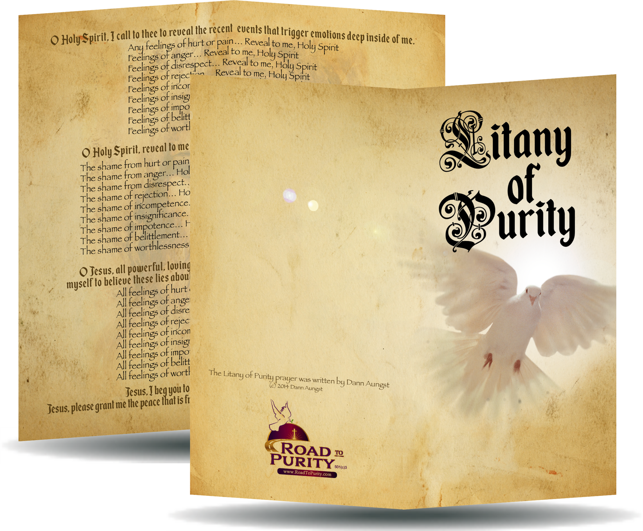 Litany of Purity - Prayer Card / 3" x 6" folded (w/Imprimatur)