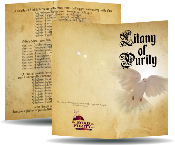 Litany of Purity - Prayer Card / 3" x 6" folded (w/Imprimatur)