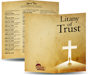 Litany of Trust - Prayer Card / 3" x 6" folded