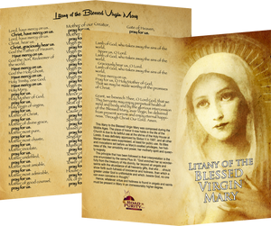 Litany of the Blessed Virgin Mary - Prayer Card / 3" x 6" folded