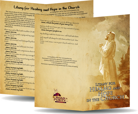 Litany for Healing and Hope in the Church - Prayer Card / 3" x 6" folded