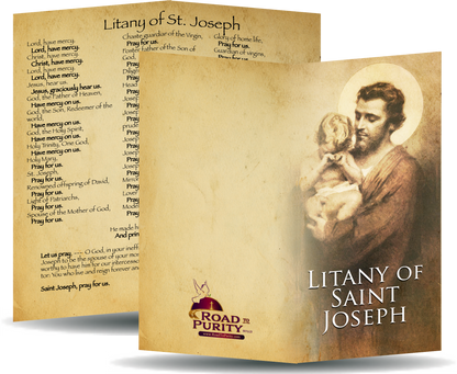 Litany of Saint Joseph - Prayer Card / 3" x 6" folded