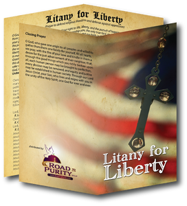 NEW! Litany for Liberty  - Prayer Card / 3" x 6" folded