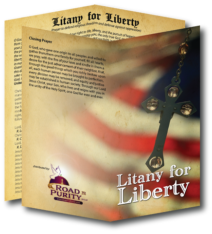 NEW! Litany for Liberty  - Prayer Card / 3" x 6" folded