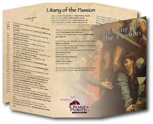 Litany of the Passion  - Prayer Card / 3" x 6" folded