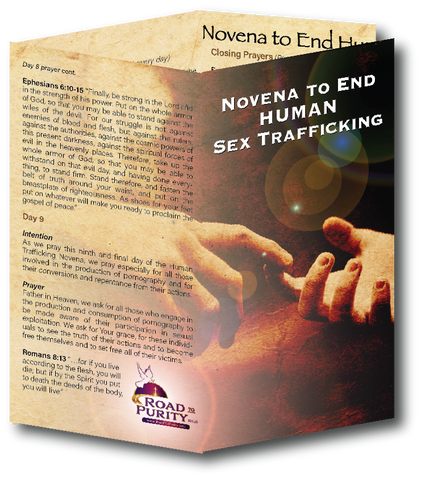 Novena to End Human Sex Trafficking - Prayer Card / 3" x 6" folded