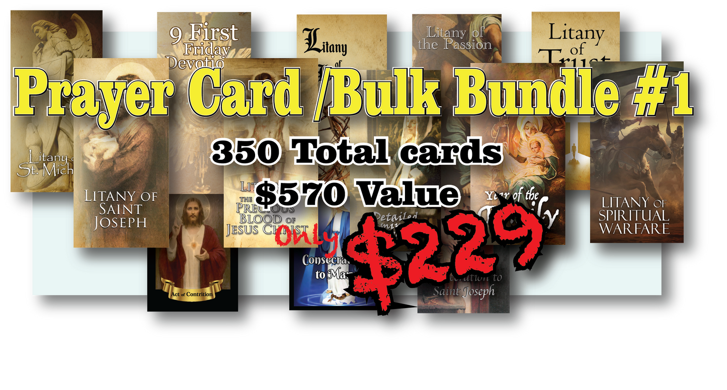 Prayer Card Bulk Bundle #1 (350 cards, $570 value) Only $229