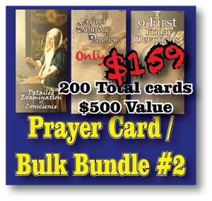 Prayer Card Bulk Bundle #2 (200 cards, $500 value) Only $159