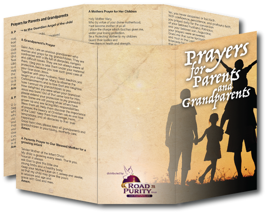Prayers for Parents and Grandparents  - Prayer Card / 3" x 6" folded