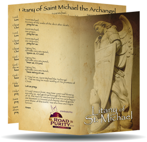 Litany of St Michael  - Prayer Card / 3" x 6" folded