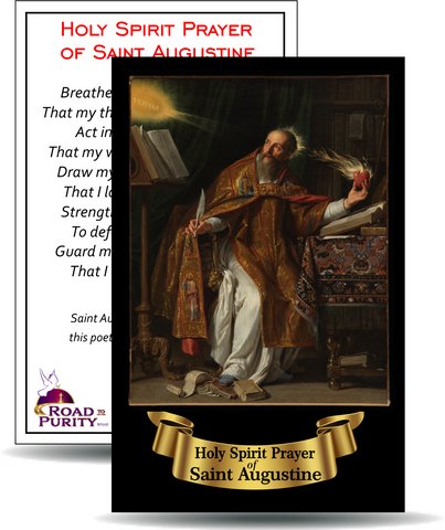 Holy Spirit Prayer of Saint Augustine - Holy Card / 2 1/4"x 3 1/2" (b)