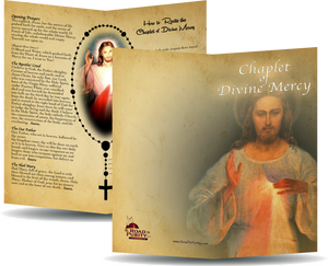 Chaplet of Divine Mercy - Prayer Card / 3x 6" folded